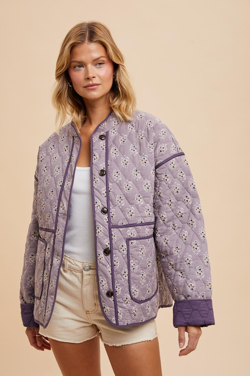Floral Quilted Puffer Jacket