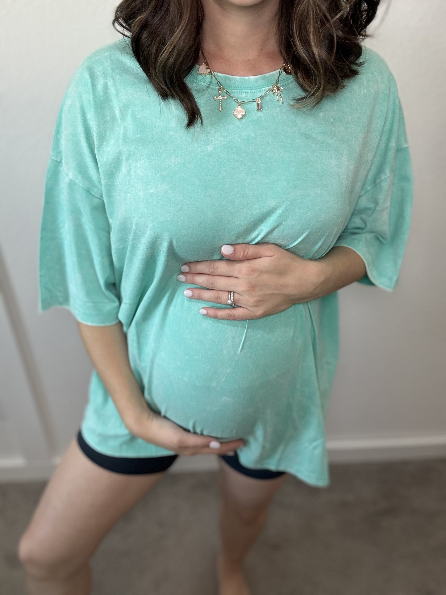 Dusty Teal Boyfriend Tee